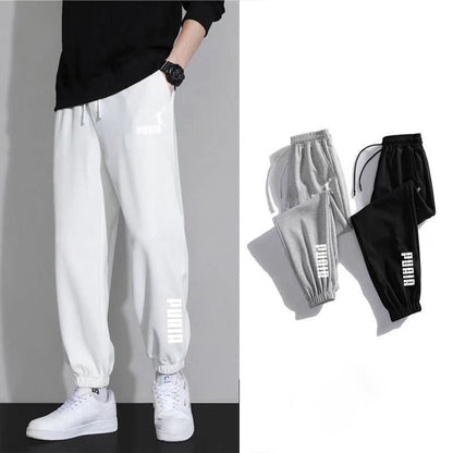 Roupa de exercício masculina. Calças esportivas casuais 2026 para esportes ao ar livre, com design de cós elástico, corte reto solto e confortável.
