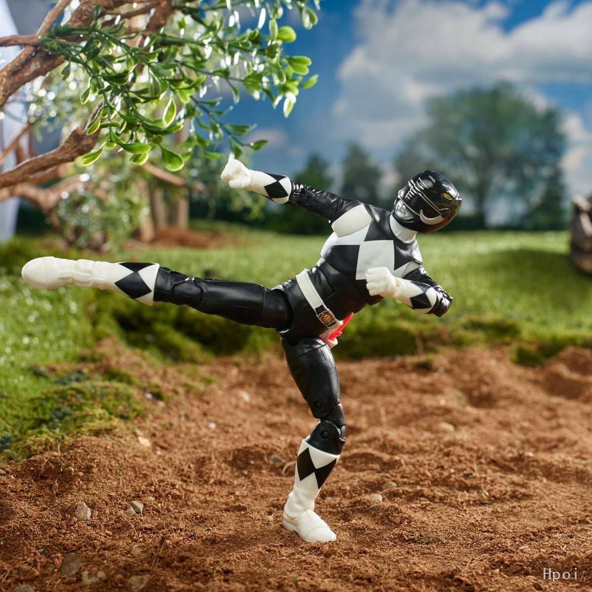 ?Promoções Quentes?Hasbro Original Power Rangers Lightning Collection Mighty Morphin Power Rangers Boneco Ranger Preto Figura de Anime Presente
