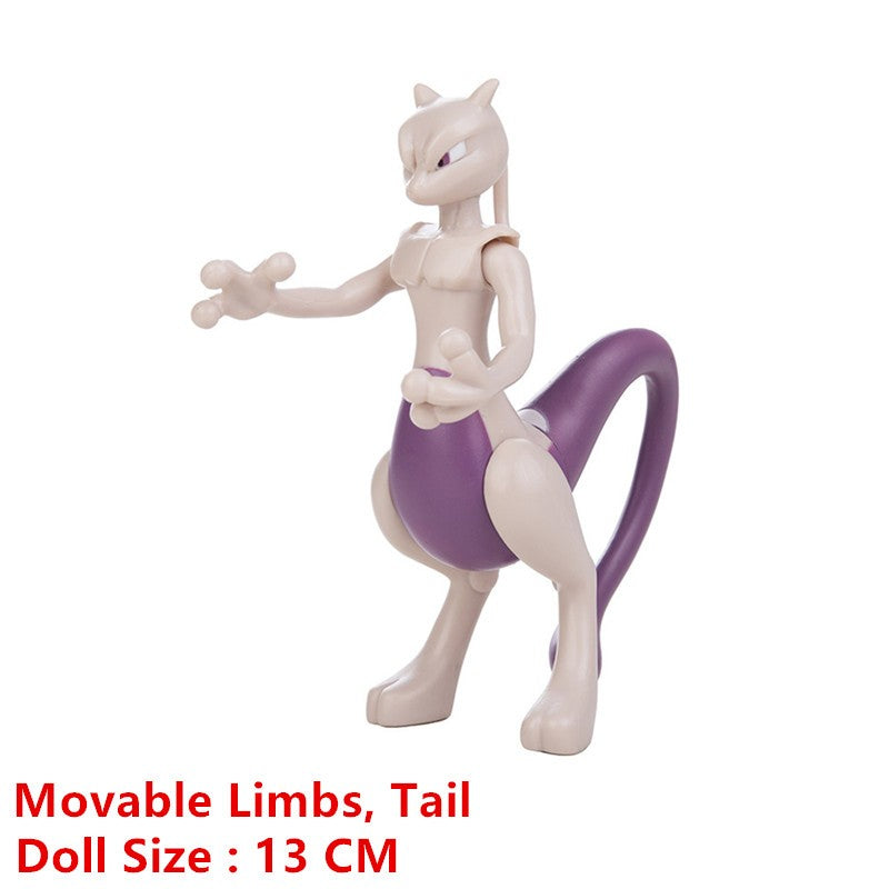 Pokemon Anime Figures Mewtwo Gengar Pikachu Eevee Dragon Cosplay Collection Bonecos de Ação Modelo de Brinquedo Presentes de Aniversário Compre no Atacado