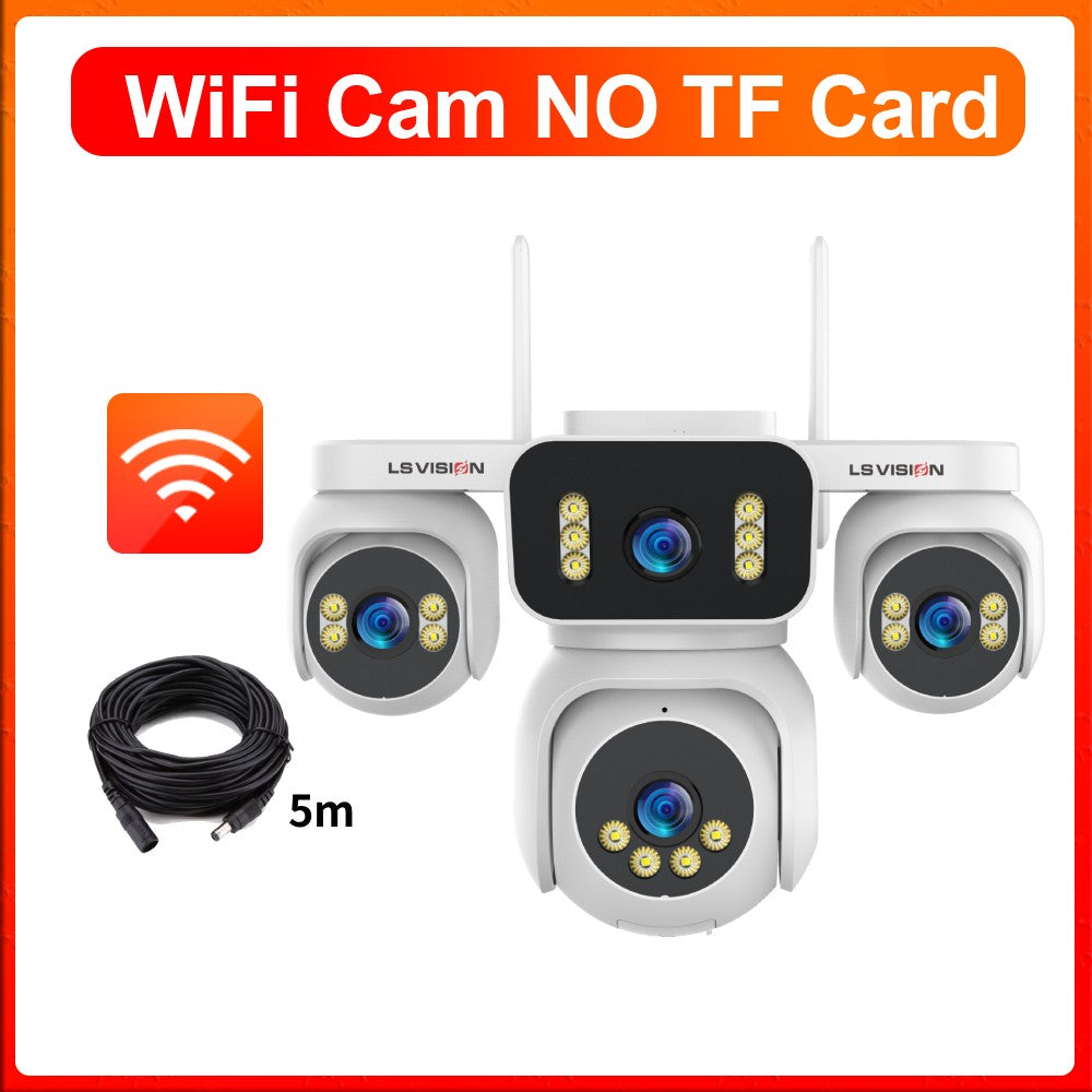 LS VISION 20MP IP Camera with 5m Cord 12X Zoom WiFi Security Cameras 4 Screens Night Vision Human Detection Auto Tracking HiEasy