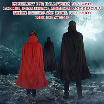 90Cm/120Cm/140Cm/150Cm Halloween Costumes for Men and Women, Role-Playing Apparel, Adult Stand-Collar Cape, Black and Red Reversible Long Robe, Unisex Adult Style, Reversible Stand-Collar Long Robe Cape