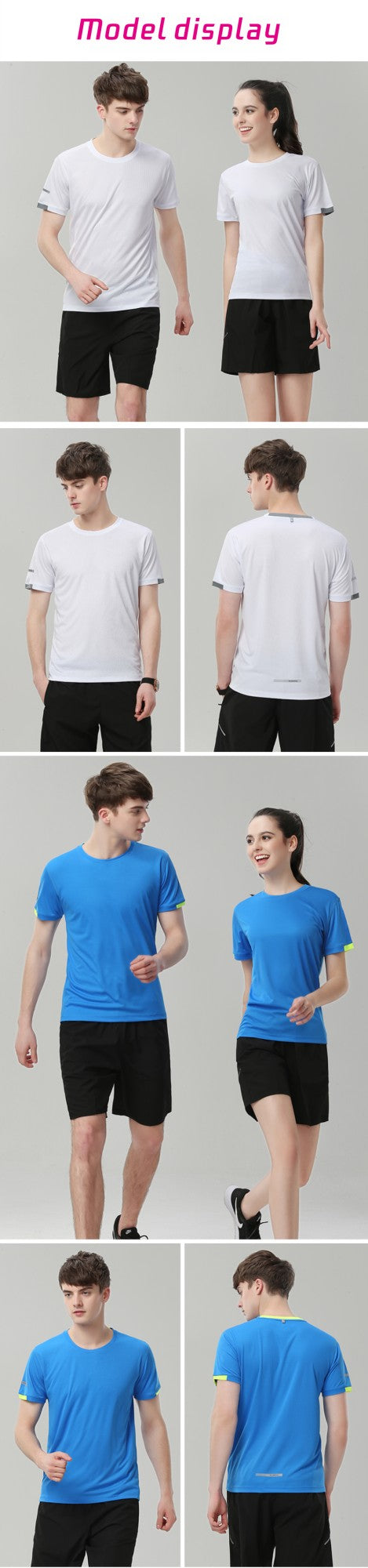 Leisure sports T-shirt printed with logo, quick drying, breathable, elastic summer short sleeved customized embroidery printed w