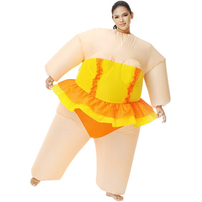 Adult Mascot Clown Inflatable Costume Anime Ballet Dress Suits Carnival Purim Halloween Party Cosplay Costumes for Man Woman
