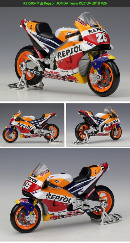 Maisto 1:18 Honda Rc213v Carro de Corrida 2021 moto Gp #44 #93 Imitação de Corrida Liga Modelo de Motocicleta Brinquedo Acabado Coleção de Presentes
