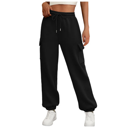 Women's Sweatpants Fleece Lined Baggy Athletic Jogger Trousers With Pockets 2025 Fall Casual Trendy Cargo Pants Fall Outfits