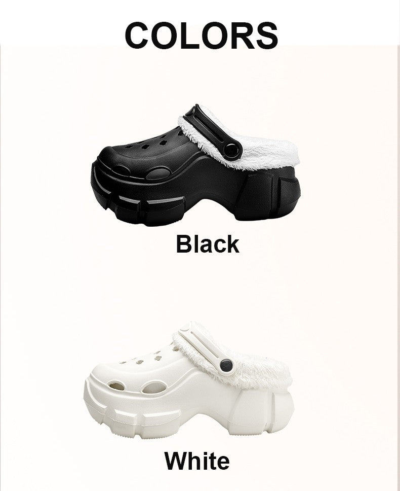 Women's Winter Platform Sandals Slippers Shoes Outdoor Thick Sole Shoes Lightweight Breathable Women Fur Flats slippers