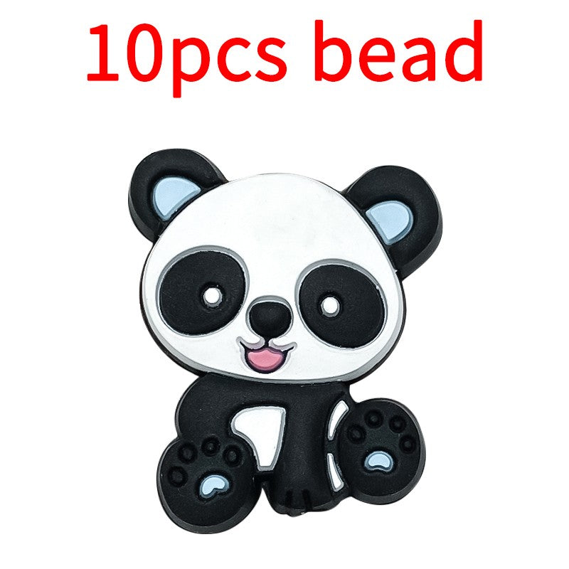 10pcs Mickey Minnie Silicone Pacifier Clips Food Grade Teethers For Baby DIY Baby Soother Nursing Pacifier Chain Accessories