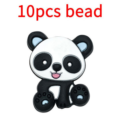 10pcs Mickey Minnie Silicone Pacifier Clips Food Grade Teethers For Baby DIY Baby Soother Nursing Pacifier Chain Accessories