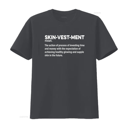 Skinvestment Skincare Definition Esthetician T Shirt vintage Washed homme graphic streetwear Soft Casual Comfortable