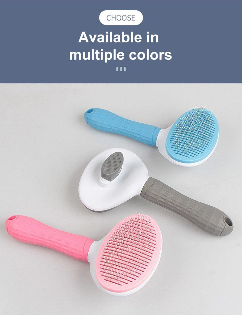 Escova Removedora de Pelos de Cães e Gatos Pente de Higiene e Cuidados para Cães de Pelo Longo Remove Pelos Escova de Banho para Cães Artigos para Cães