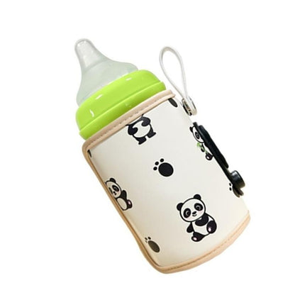 J15U Portable Baby Milk Heat Keeper Baby Bottle Warmer Bag 6 Gears Adjustable Travel Bottle Warmer Cover USB Bottle Warmer