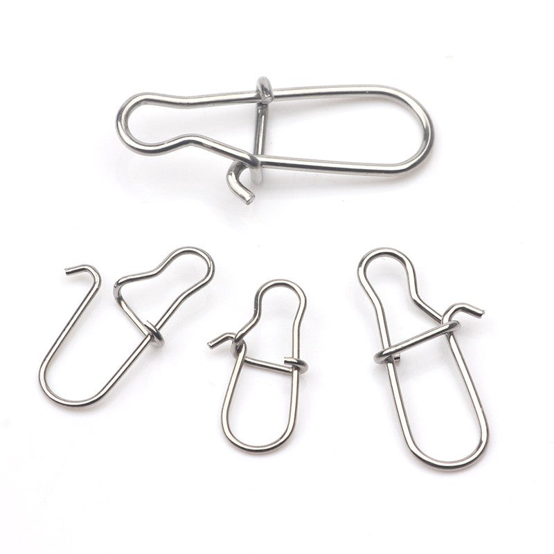Rompin 100pçs 000-5# Anzol de Pesca Snap Pin 304 Aço Inoxidável Girador de Pesca Conector de Isca Acessórios Pesca