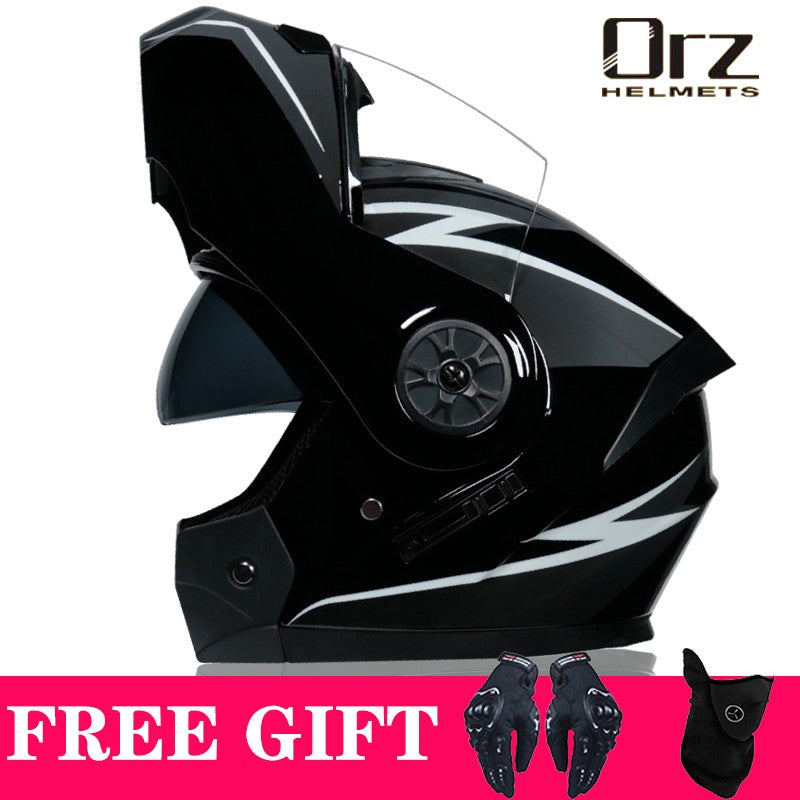 Capacete de Moto Modular Articulado para Corrida DOT Aprovado com Viseira Interna Dupla Voyage