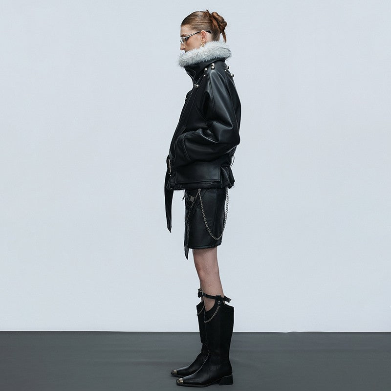 LUZHEN Winter Fashion High Quality Reversible Design Fur Liner Warm Leather Parka Men Original 2025 New Niche Padded Coat JY4797