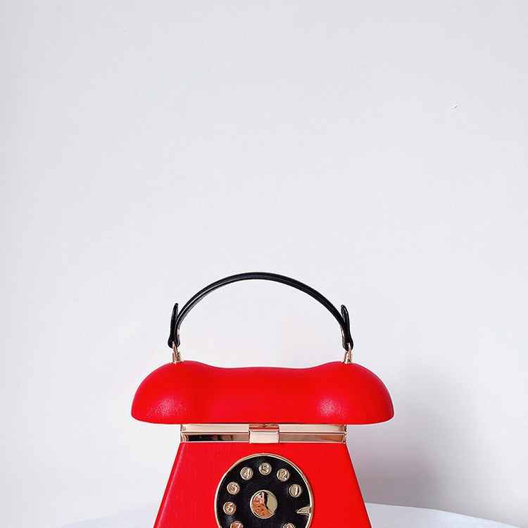 Handle Telephone Shaped Women Evening Handbags Designer Party Clutch Purse Chic Shoulder Bags Female Leather Crossbody Bag Totes