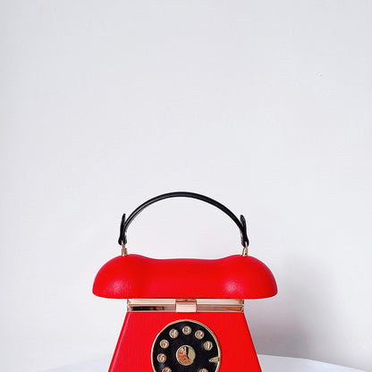 Handle Telephone Shaped Women Evening Handbags Designer Party Clutch Purse Chic Shoulder Bags Female Leather Crossbody Bag Totes