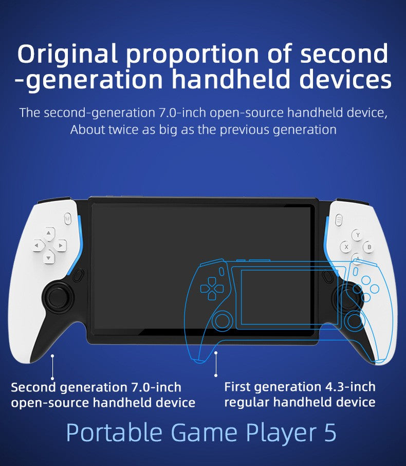 HC8000 Handheld Game Console Multiple Games 30+ Emulators 7.0 Inch Screen Portable Gaming Player Children's Toys Game Console