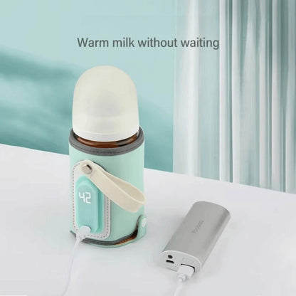 LED Display Portable Baby Bottle Warmer Smart Temperature Control 24H Constant Temperature Milk Bottle Insulation Sleeve