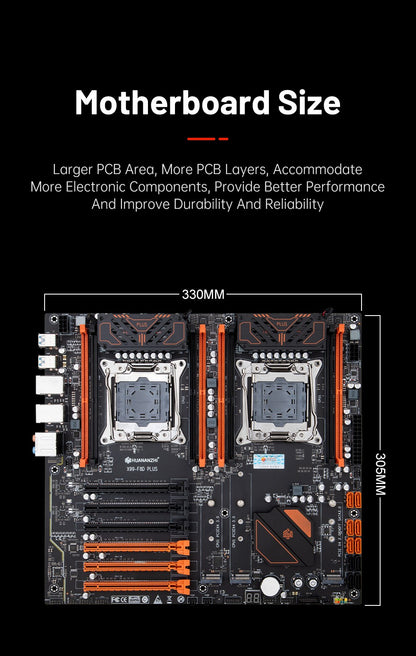 HUANANZHI X99 F8D PLUS LGA 2011-3 XEON X99 Motherboard support Intel Dual CPU E5 2640 2666 2670 2696 V3 V4 DDR4 RECC NVME NGFF