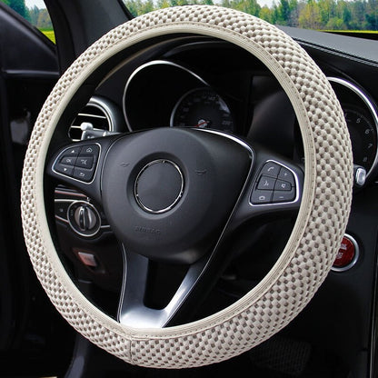 Universal Fashion Car Steering Wheel Cover Without Inner Ring Elastic Grip For Easy Installation And Removal Non Slip