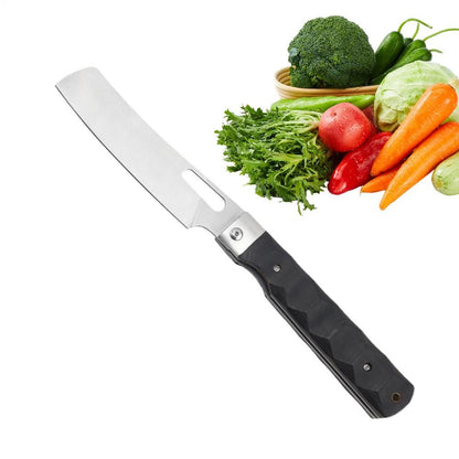 Facas de Cozinha Dobráveis em Aço Inoxidável Facas de Viagem com Cabo de Madeira Cutelo Ferramentas Profissionais para Cozinha Cozinhar Carne