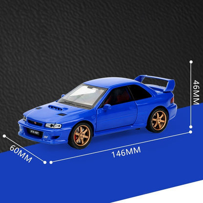 JDM 1/32 Subaru Impreza WRX STI Rally Supercar Diecast Model Alloy Metal Car Children's Toy Car Miniature Mini GT Holiday Gifts