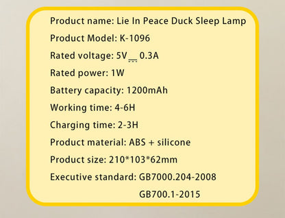 Duck Nightlights Led Night Light Duckling Rechargeable Lamp USB Cartoon Silicone Children Kid Bedroom Decoration Birthday Gift