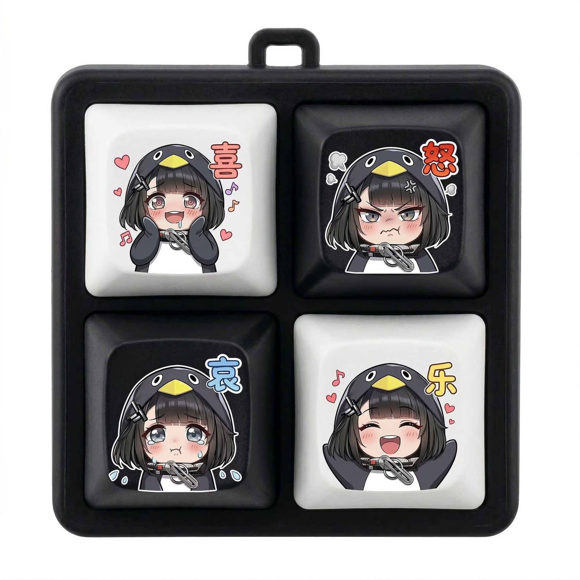 Funny Keychain Keyboard Keychain Press Button Keyring Make Sound Keyrings Goo Goo Gaga Hanging Pendant for Bag