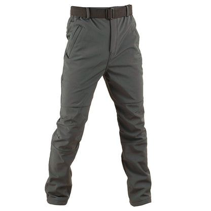 TRVLWEGO Winter Men Camping Hiking Pants Tactic Travel Soft Shell Warm Waterproof Fleece Windproof Outdoor Trekking Trousers