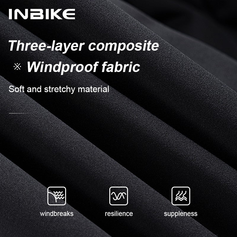 INBIKE Men's Winter Cycling Bike Jackets Windproof Softshell Thermal Bicycle Clothing for Men Warm Fleece Road Bike Windbreaker