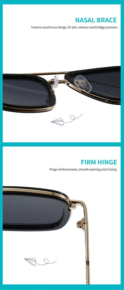 High Quality Iron Man Tony Stark Fishing Sunglasses Square Outdoor Sport Fishing Glasses Men Spider Eyewear Sports Sun Glasses