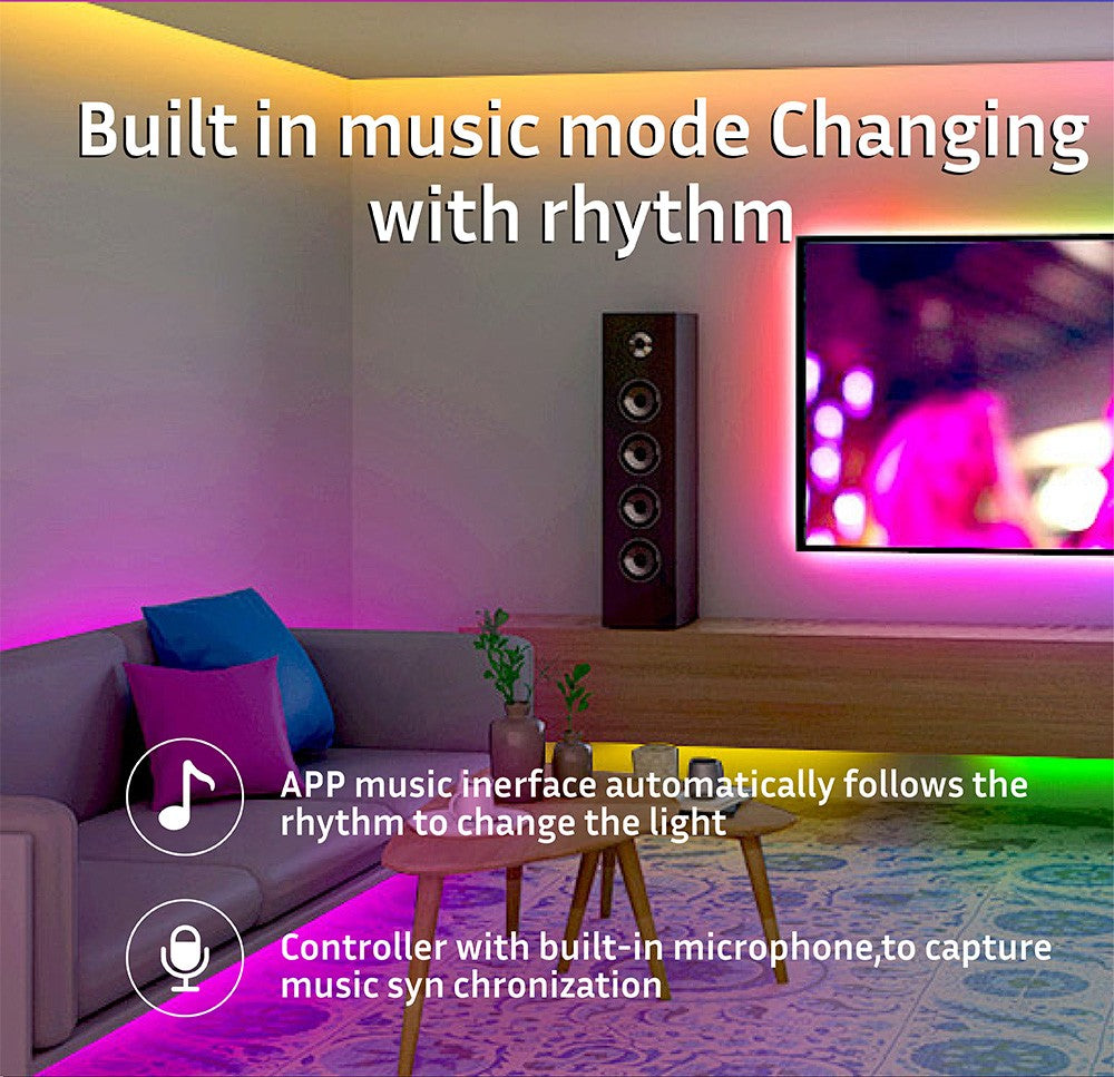 5V RGB Neon Strip Light 1M 2M 4M 5M USB Waterproof Flexible Ribbon Tape Neon Lights With Bluetooth Remote Control For Home Decor