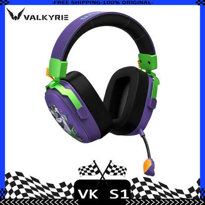VALKYRIE VK S1 Fones de Ouvido Gamer Sem Fio 3 Modos Bluetooth HiFi Driver Dinâmico de 50mm Grande Baixa Latência Chip Esports Fones de Ouvido Personalizados