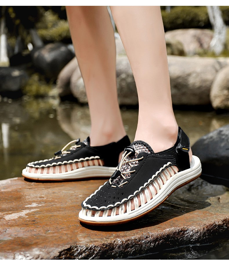 Summer New Sandals Fashion Handmade Weaving Casual Men Sandals Brand Designer Outdoor Walking Men's Shoes Summer Beach Shoes