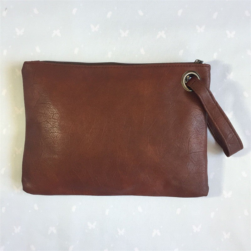 Fashion solid women's clutch bag leather women envelope bag clutch pu leather bag female Clutches sac Immediately shipping