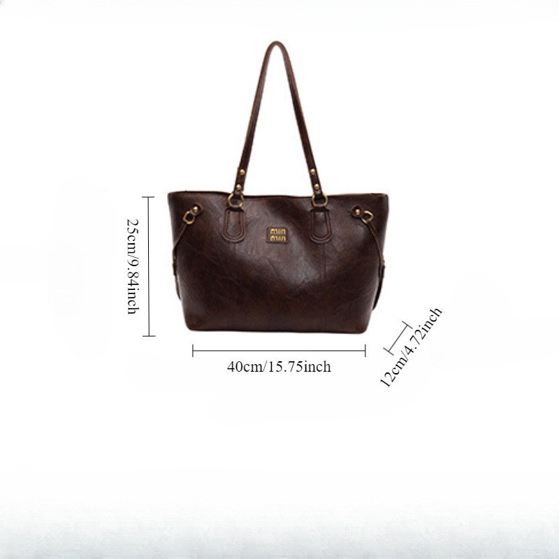 2025 New Light Luxury Niche Popular Large-capacity Commuting Versatile Shoulder Bag Casual High-end Tote Bag Women