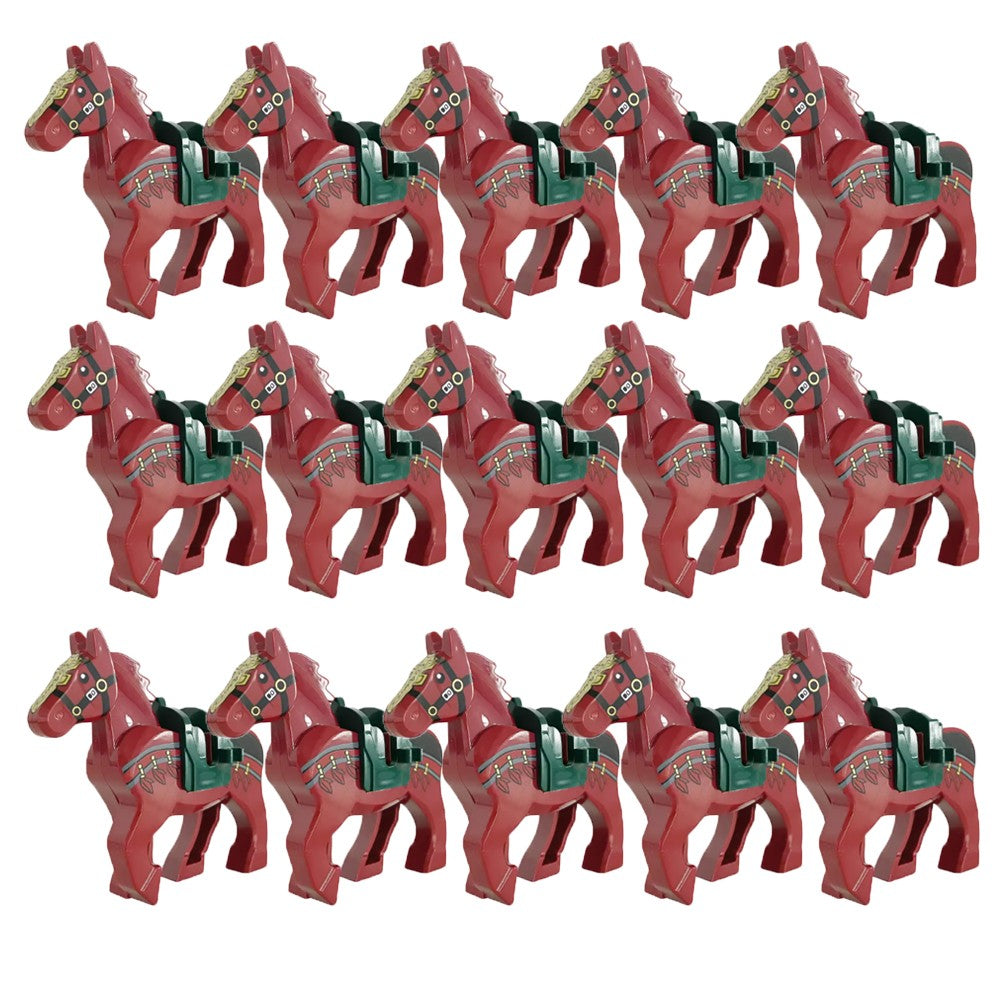 Blocos de Montar Zoológico Medieval Acessórios de Personagens Montarias Animais Cervos Elefantes Camelos Lobos Cavalos de Guerra Tijolos Brinquedos Presentes K080