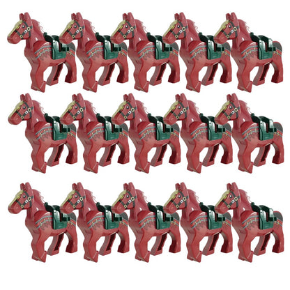 Blocos de Montar Zoológico Medieval Acessórios de Personagens Montarias Animais Cervos Elefantes Camelos Lobos Cavalos de Guerra Tijolos Brinquedos Presentes K080