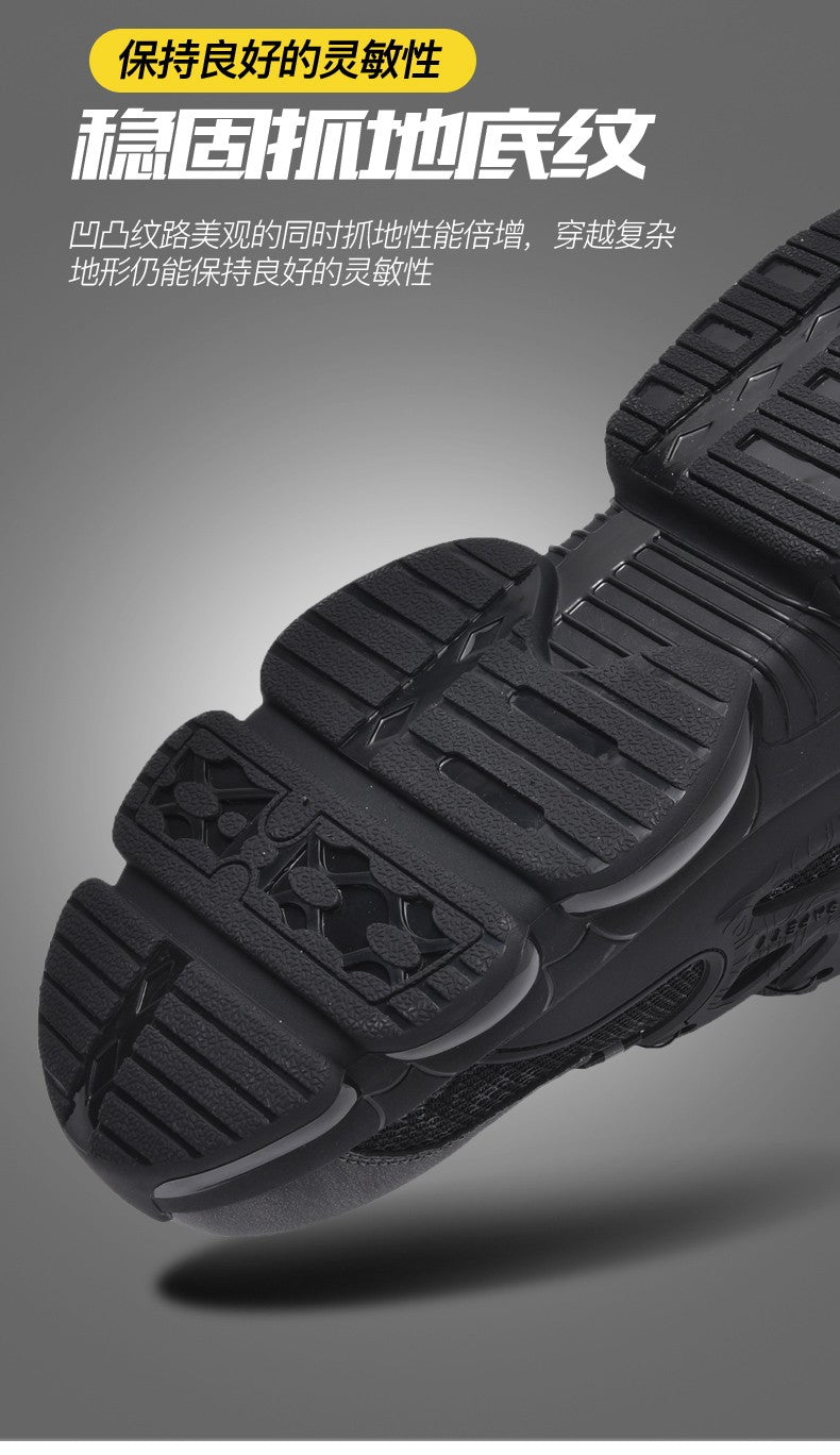 Men's Military Tactical Boots Army Boots Men Side Zipper Military Boots Men Anti-Slip Ankle Boots Work Safety Shoes Hiking Shoe