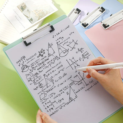 1pc A4 Plastic Color Folder with Clip - Durable Material, Multifunctional Writing Board for Exam Documents, Office Organization