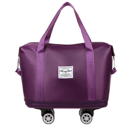 Mala expansível com rodízio universal Grande capacidade de armazenamento para separação de itens secos e molhados Bolsa de viagem e fitness leve
