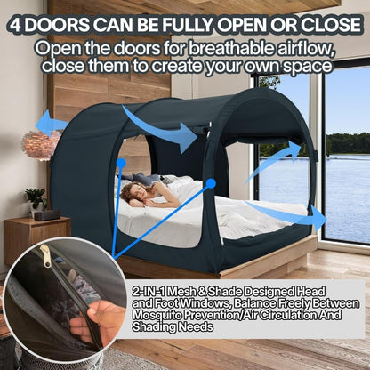 Alvantor Bed Canopy Bed Tents Dream Tents Privacy Space Twin Size Sleeping Tents Indoor Pop Up Portable Frame Curtains Breathabl