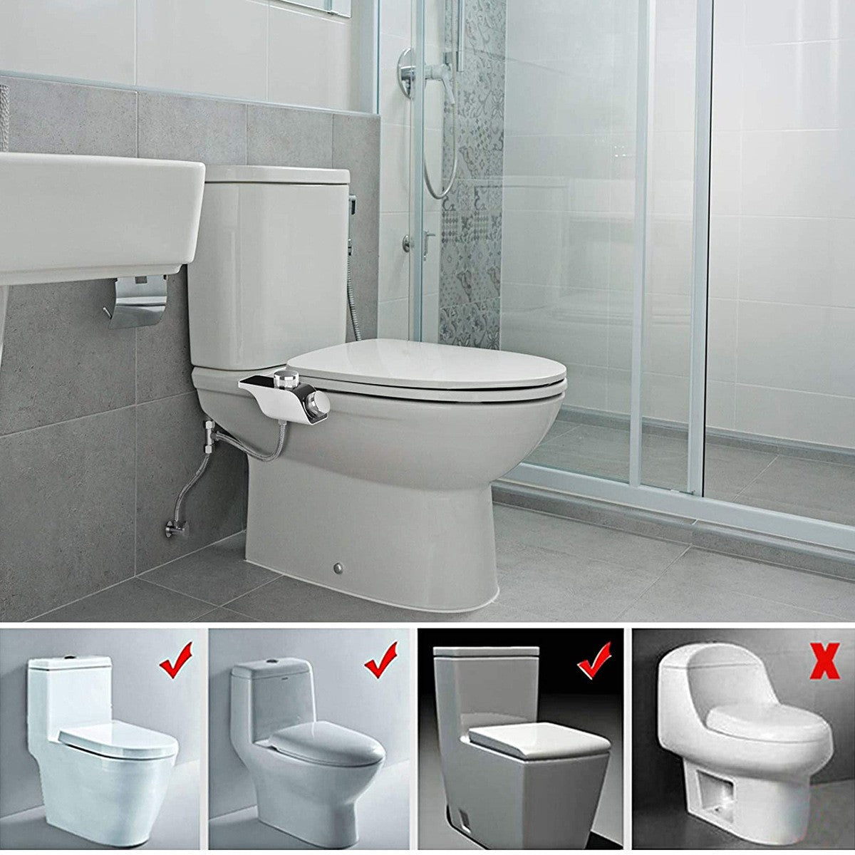 1Set Easy To Install Feminine Wash Device Hot And Cold Body Cleaner No Electricity Required Smart Toilet Seat Anal Cleanser