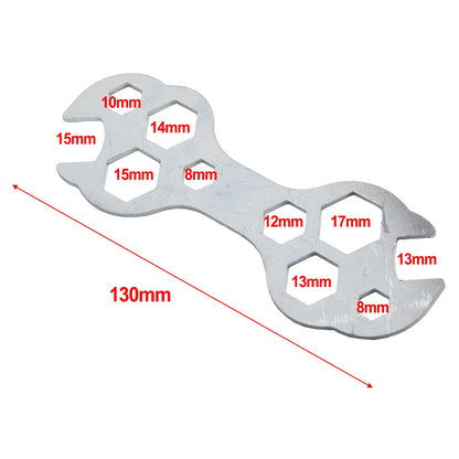 Chave Sextavada Mini de Aço Chata 10 em 1 8-17mm Chave Allen para Bicicleta Ferramentas de Reparo Ferramenta Manual Doméstica para Materiais de Reparo