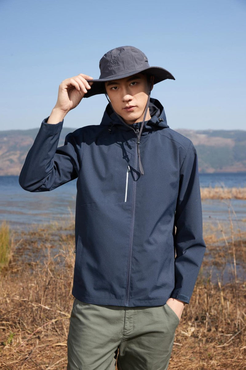 Casual jacket hooded jacket cardigan custom printable embroidered logo men's and women's outdoor windbreakers workwear