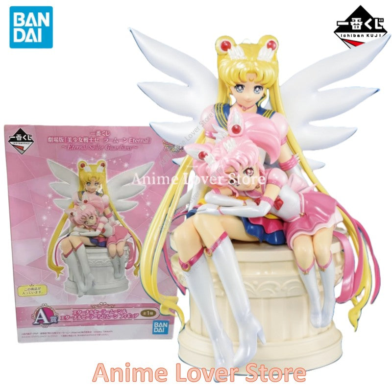 Em Estoque Original Bandai Ichiban Kuji Sailor Moon Coleção Princesa Estilo Antigo Bonecos de Ação Sailor Guardiã Eterna Brinquedos