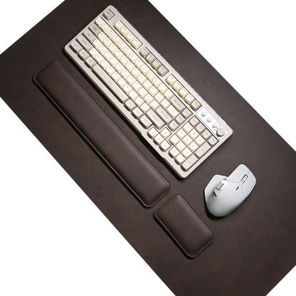Mouse Pad de Mesa PU à Prova d'Água Grande Mousepad para Notebook Tapete de Mesa Antiderrapante Tapetes para Teclado Tapete de Mouse, protetor de pulso para mouse três peças