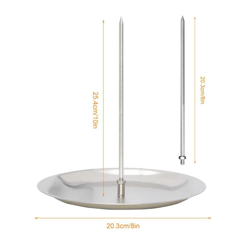 Vertical Tacos Al Pastor Skewer Stainless Steel Brazilian Barbecue Skewer Vertical Spit Stand Shawarma Kebabs Gyros BBQ Grilling