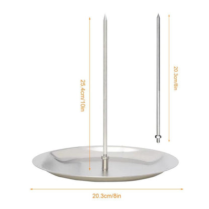 Vertical Tacos Al Pastor Skewer Stainless Steel Brazilian Barbecue Skewer Vertical Spit Stand Shawarma Kebabs Gyros BBQ Grilling