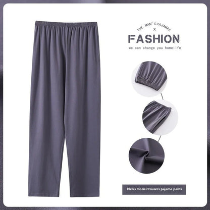 New Hot Sale Of The Season Modal Loose Fit Men's Sleepwear Thin Home Pants Single Piece Summer Long Thin Home Pants Comfortable
